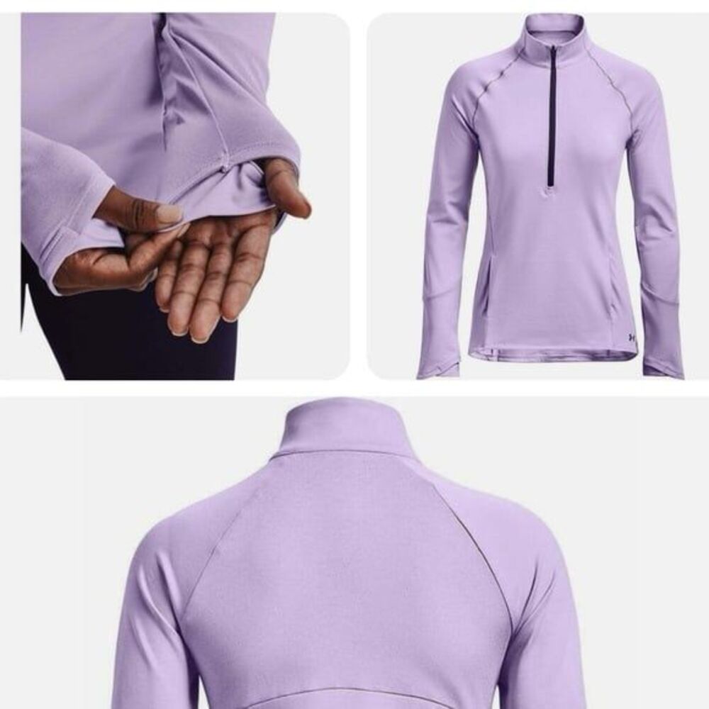 Under Armour Women's ColdGear 1/2 Zip - twilight purple, M